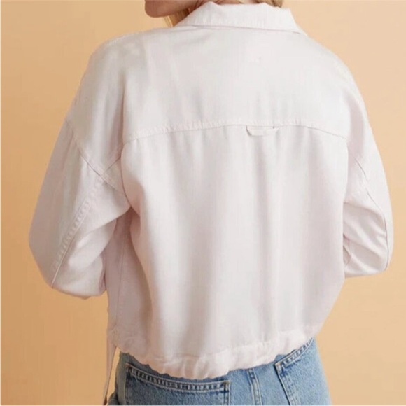 NWT Marine Layer Soft Pink Oslo Tie Hem Utility Jacket X-Small - Picture 6 of 11